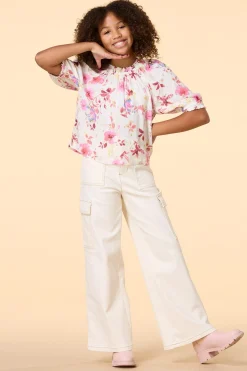 Cato Girls Floral Poet Top><noscript><img width=