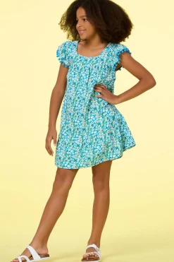 Cato Girls Floral Pom Pom Dress> Dresses