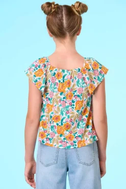 Cato Girls Flutter Sleeve Babydoll Top><noscript><img width=