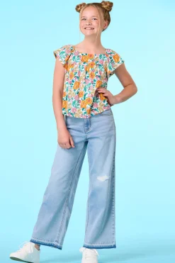 Cato Girls Flutter Sleeve Babydoll Top><noscript><img width=