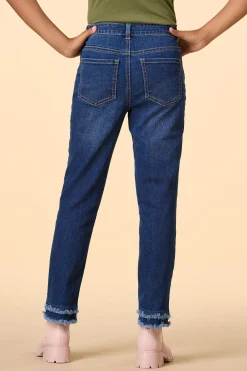 Cato Girls Frayed Straight Leg Jeans><noscript><img width=