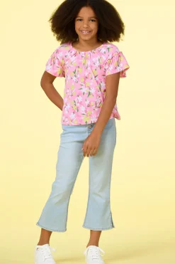 Cato Girls Pink Floral Top><noscript><img width=