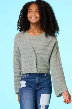 Cato Girls Pointelle Cardi> Tops & Jackets