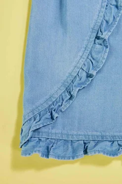 Cato Girls Ruffled Chambray Shorts><noscript><img width=