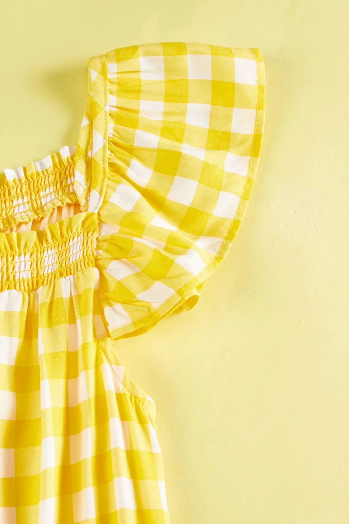 Cato Girls Ruffled Gingham Romper> Dresses