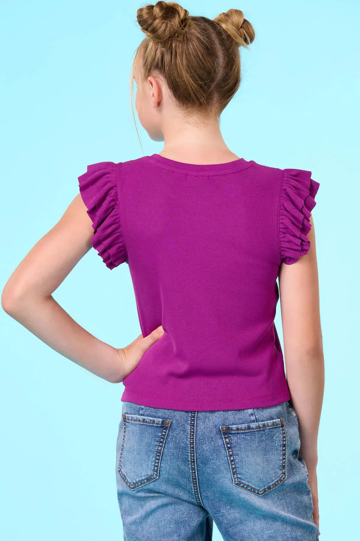 Cato Girls Ruffled Sleeve Top> Tops & Jackets