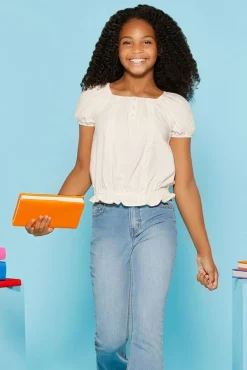 Cato Girls Ruffled Trim Top> Tops & Jackets