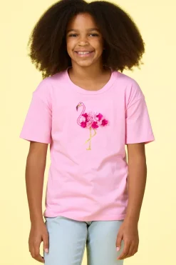 Cato Girls Textured Flamingo Tee> Tops & Jackets