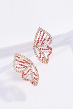 Cato Glass Butterfly Wing Earrings> Earrings
