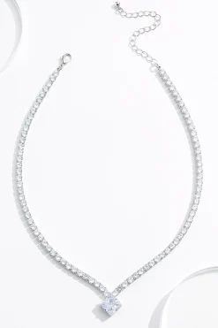 Cato Glass Charm Rhinestone Short Necklace> Social Occasion|Necklaces
