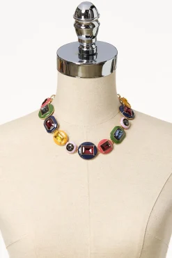 Cato Glass Enamel Oval Chain Necklace> Necklaces