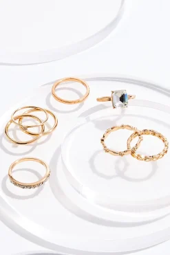 Cato Glass Multi Ring Set> Rings