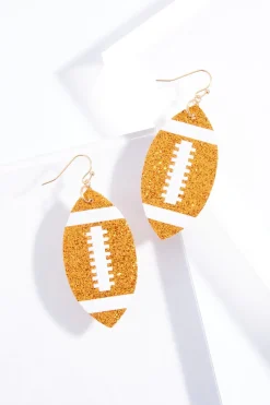 Cato Glitter Football Earrings><noscript><img width=