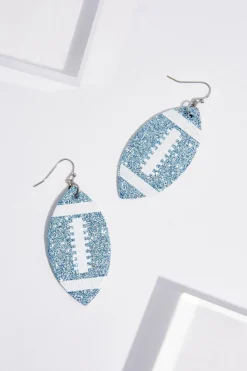 Cato Glitter Football Earrings><noscript><img width=