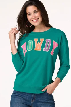 Cato Glittery Howdy Sweatshirt> Tops