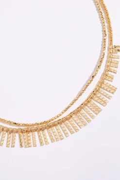 Cato Bar Bead Layered Necklace><noscript><img width=