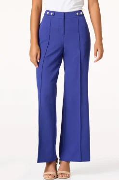 Cato Gold Button Blue Trouser Pants> Suiting|Pants
