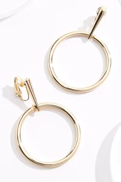 Cato Circle Post Clip- On Earrings> Earrings