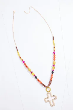 Cato Cutout Cross Pendant Necklace> Inspirational|Necklaces