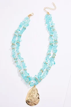 Cato Gold Shell Pendant Necklace> Necklaces