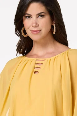 Cato Golden Lattice Capelet><noscript><img width=