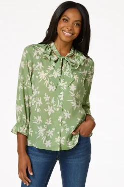 Cato Green Floral Shirt><noscript><img width=