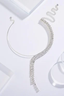 Cato Half Rhinestone Choker Necklace> Social Occasion|Necklaces