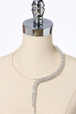 Cato Half Rhinestone Choker Necklace> Social Occasion|Necklaces