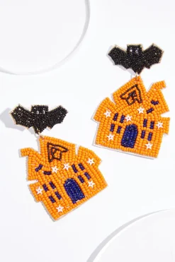 Cato Haunted Bat House Earrings> Earrings