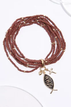 Cato Inspirational Multi Row Stretch Bracelet> Inspirational|Bracelets