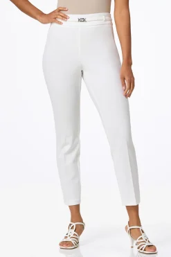 Cato Ivory Belted Ankle Pants> Pants