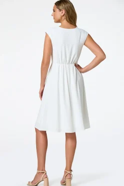 Cato Ivory Knotted Waist Dress> Dresses