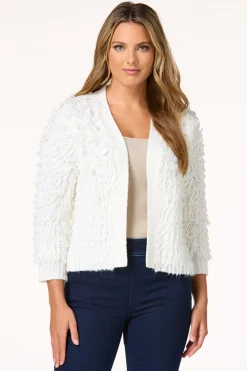 Cato Ivory Textured Cardigan> Sweaters