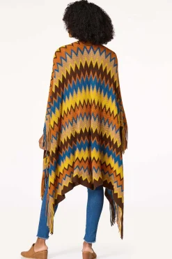 Cato Knit Chevron Fringe Poncho> Cold Weather