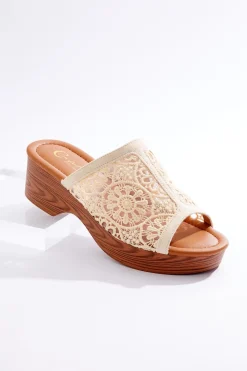Cato Lace Crochet Vamp Sandals> Sandals