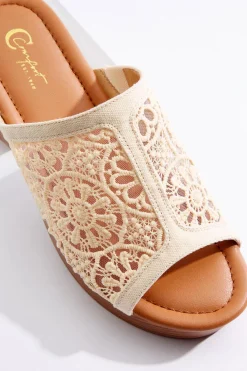 Cato Lace Crochet Vamp Sandals><noscript><img width=
