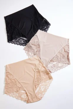 Cato Lace Panel Brief Panty Set> Intimates