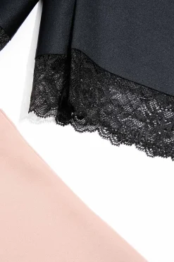 Cato Lace Trim Scuba Shapewear Short Set><noscript><img width=