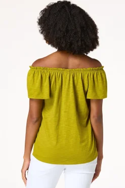 Cato Lace Trim Tie Neck Top> Tops