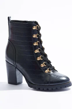 Cato Lace Up Croc Hiker Boots> Boots
