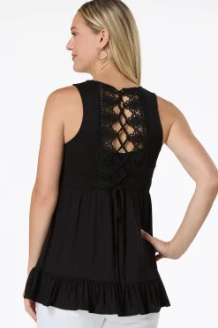 Cato Lacy Back Tank> Tops
