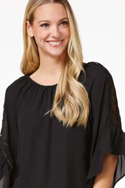 Cato Lacy Bell Sleeve Top><noscript><img width=