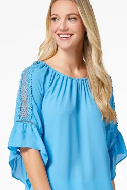 Cato Lacy Bell Sleeve Top><noscript><img width=
