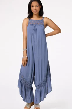 Cato Lacy Gauze Jumpsuit> Dresses