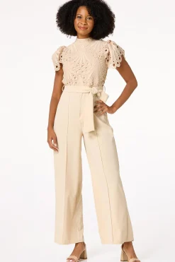 Cato Lacy Mock Neck Jumpsuit> Dresses