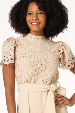 Cato Lacy Mock Neck Jumpsuit><noscript><img width=