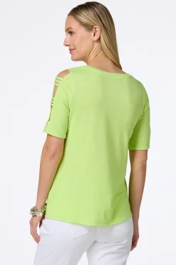 Cato Ladder Sleeve Tee><noscript><img width=