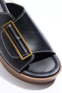 Cato Large Buckle Slide Sandals><noscript><img width=