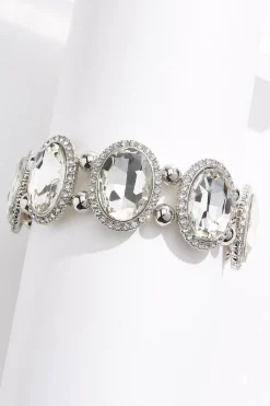 Cato Large Rhinestone Stretch Bracelet> Bracelets