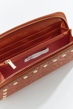 Cato Laser Cut Studded Wristlet Wallet><noscript><img width=